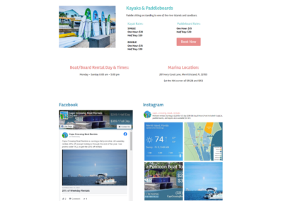 Web Site – Cape Crossing Boat Rentals